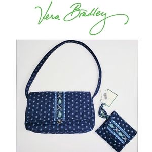 VERA BRADLEY 2 Piece Seaport Navy Purse and Wallet